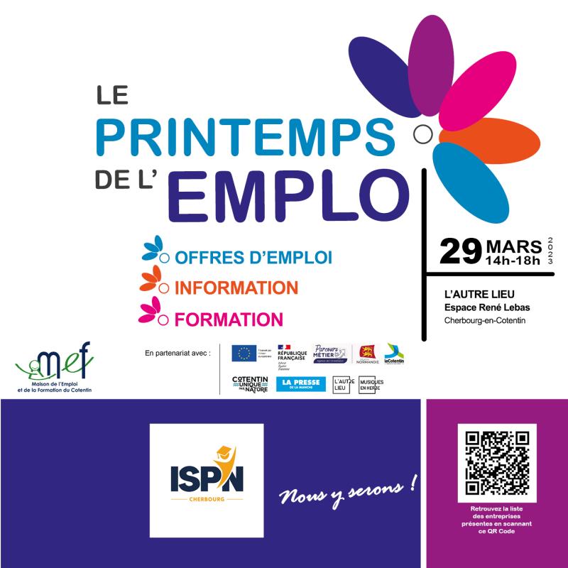 Salon du Printemps de l'Emploi Cotentin 29 Mars 2023
